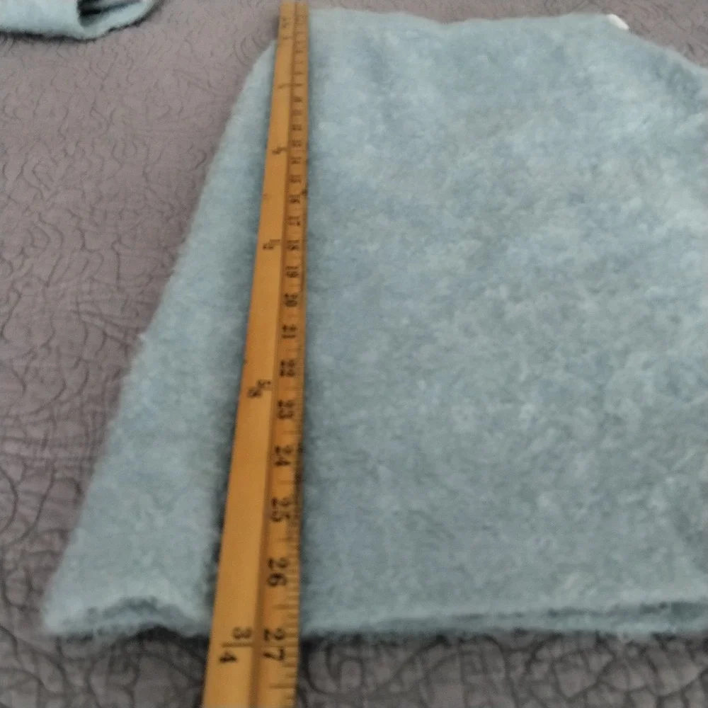 Vintage 1950s Skirt Set XS Handmade Fuzzy Light‎ Blue Pastel Jackie O Chic